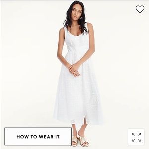 J.Crew Petite button-front eyelet dress